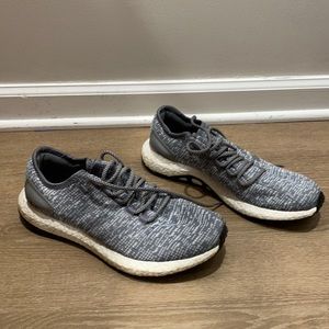 Adidas Men Running Shoes PureBoost Gray Size 10